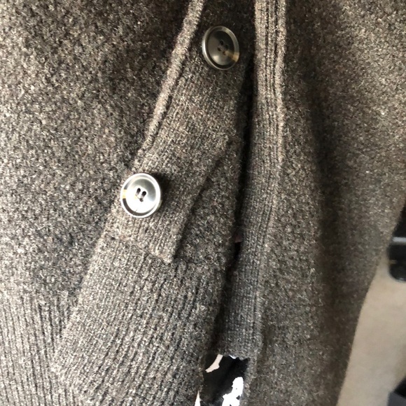 Vince Black Moss Stitch Sweater with Button Sides - Picture 4 of 4